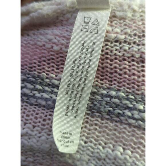 Aeropostale Duster Sweater Juniors XL Striped Lightweight Long Pink White‎ Gray - Picture 10 of 13